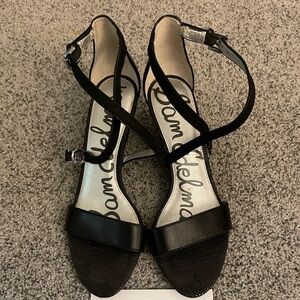 Sam Edelman Black Wedge Sandals